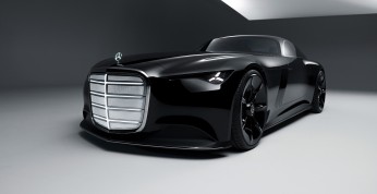 Mercedes Vision Iconic to trochę W111, trochę Batmobil....
