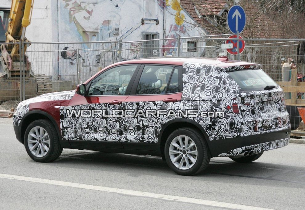 Nowe BMW X3 2011 - zdjcie szpiegowskie