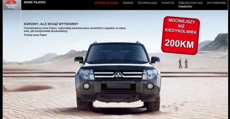 Mitsubishi Pajero - strona internetowa