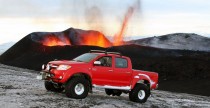 Toyota Hilux przy wulkanie Eyjafallajokull