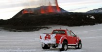 Toyota Hilux przy wulkanie Eyjafallajokull