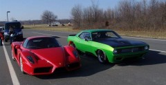 LMC Super 'Cuda vs Ferrari Enzo