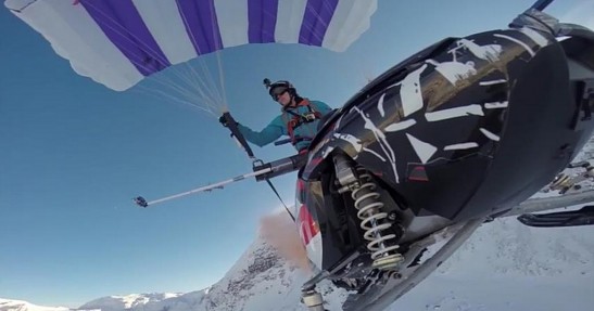 Lot skuterem śnieżnym