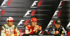 Fisichella, Raikkonen i Vettel na konferencji prasowej