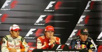 Fisichella, Raikkonen i Vettel na konferencji prasowej