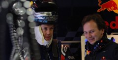 Sebastian Vettel i Christian Horner - testy Barcelona