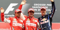 Massa, Alonso, Vettel