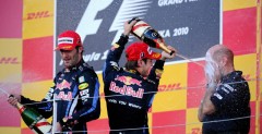 Mark Webber, Sebastian Vettel i Adrian Newey - GP Japonii