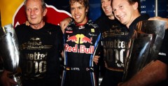 Helmut Marko, Sebastian Vettel, Adrian Newey oraz Christian Horner
