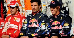 Fernando Alonso, Mark Webber i Sebastian Vettel