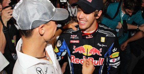 Sebastian Vettel i Michael Schumacher - GP Abu Zabi