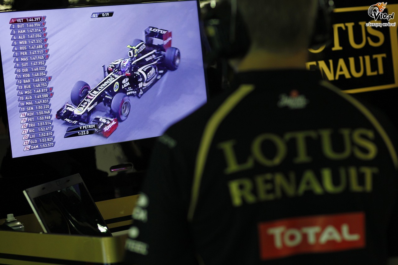 Lotus Renault GP ukarane za enujcy bd podczas wycigu w Singapurze