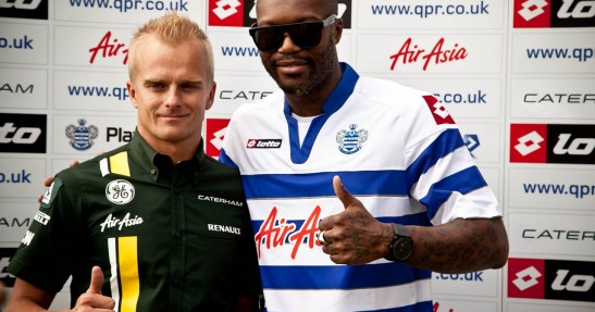 Spotkanie stajni Caterham z drużyną Queen Park Rangers