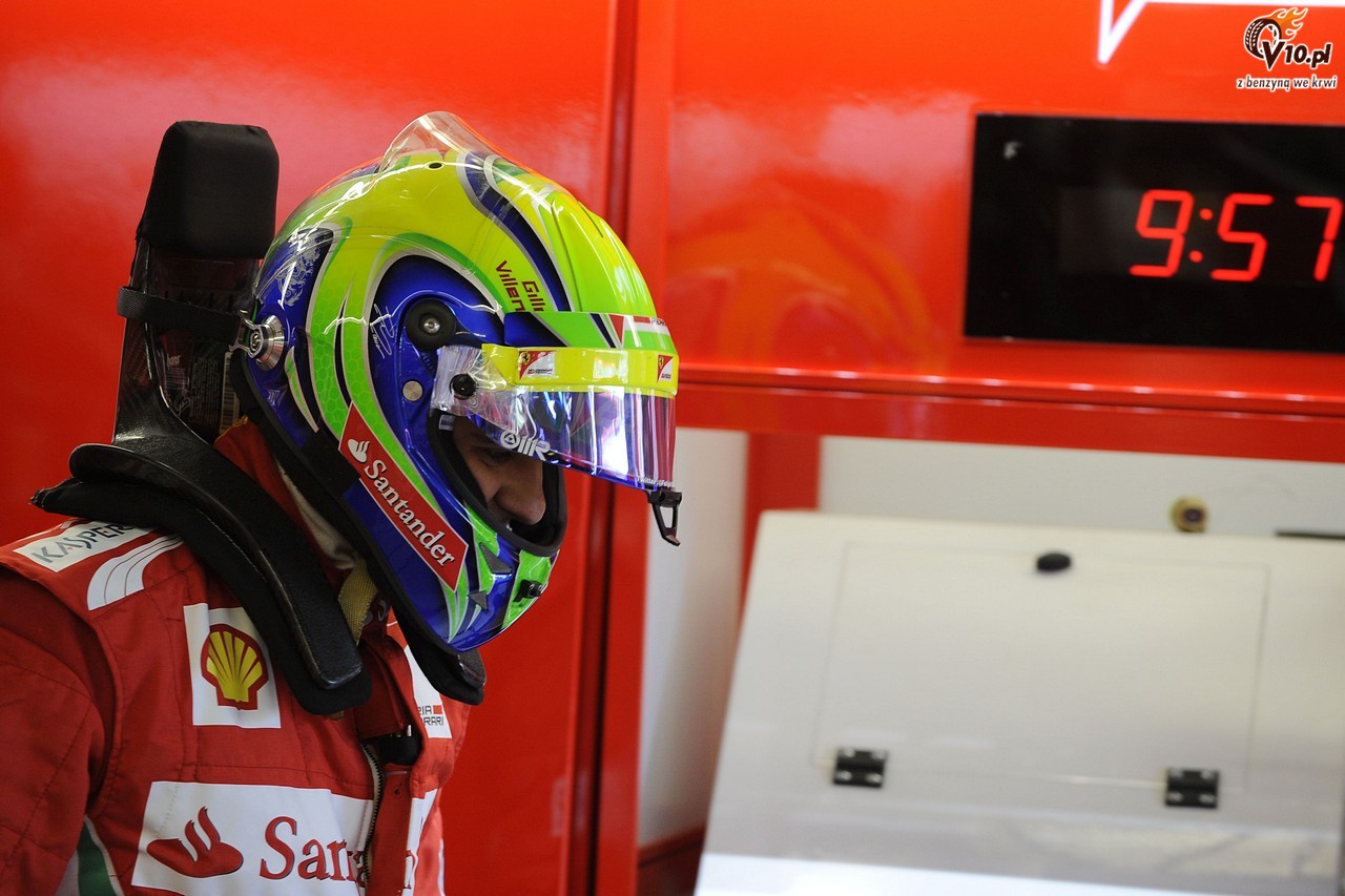 Alonso broni kosztownej strategii jednego pit-stopu, Massa zy sam na siebie