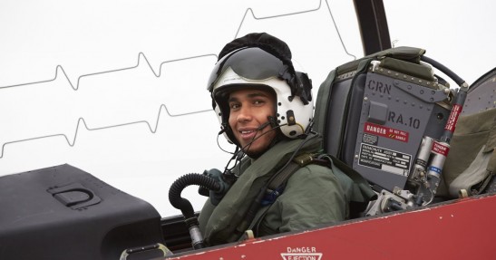 Lewis Hamilton - lot myśliwcem RAF