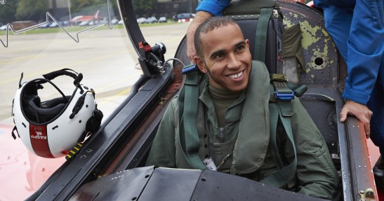Lewis Hamilton - lot myśliwcem RAF