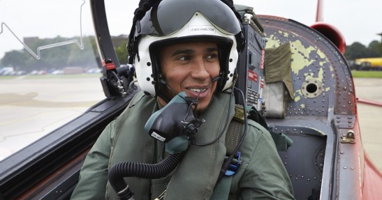 Lewis Hamilton - lot myśliwcem RAF
