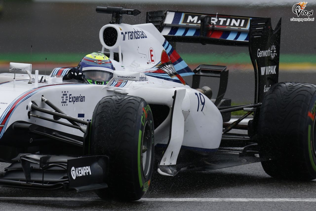 Williams pokonany przez deszcz