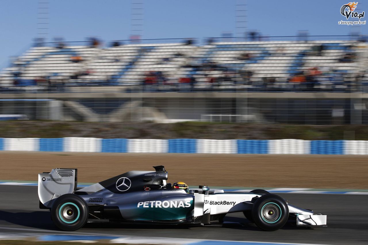 Hamilton schud do cikiego bolidu Mercedesa