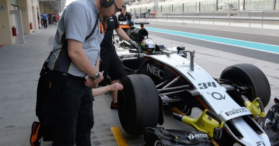 Testy opon w F1 po GP Abu Zabi 2015