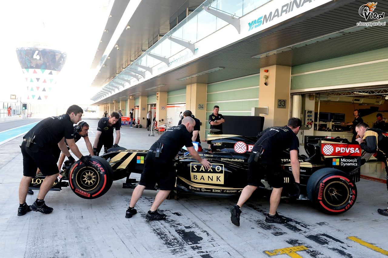 Testy opon w F1 po GP Abu Zabi 2015