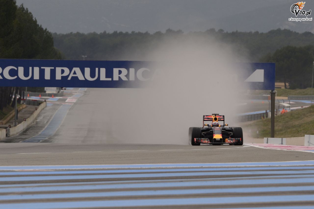 Testy deszczowych opon w F1 na Paul Ricard