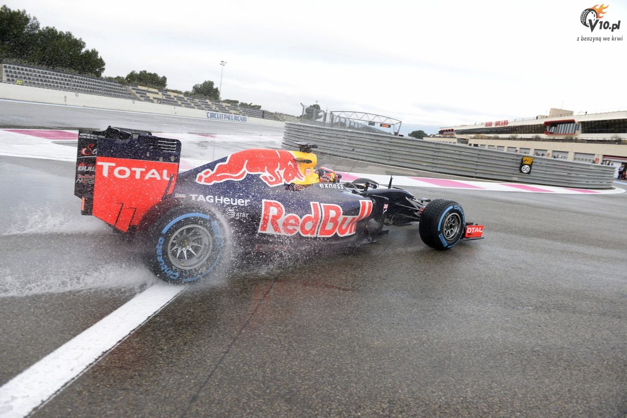 Testy deszczowych opon w F1 na Paul Ricard