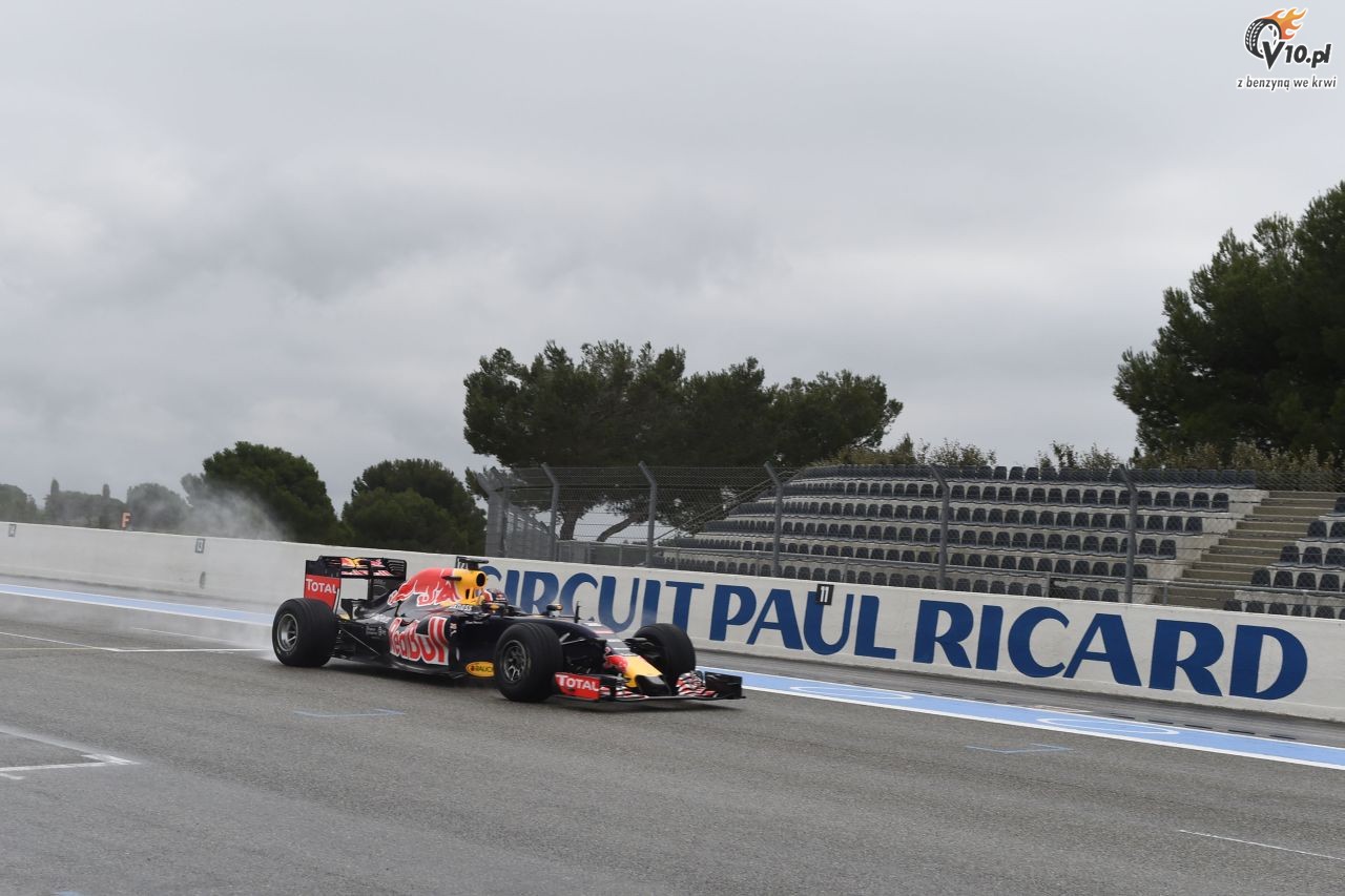 Testy deszczowych opon w F1 na Paul Ricard