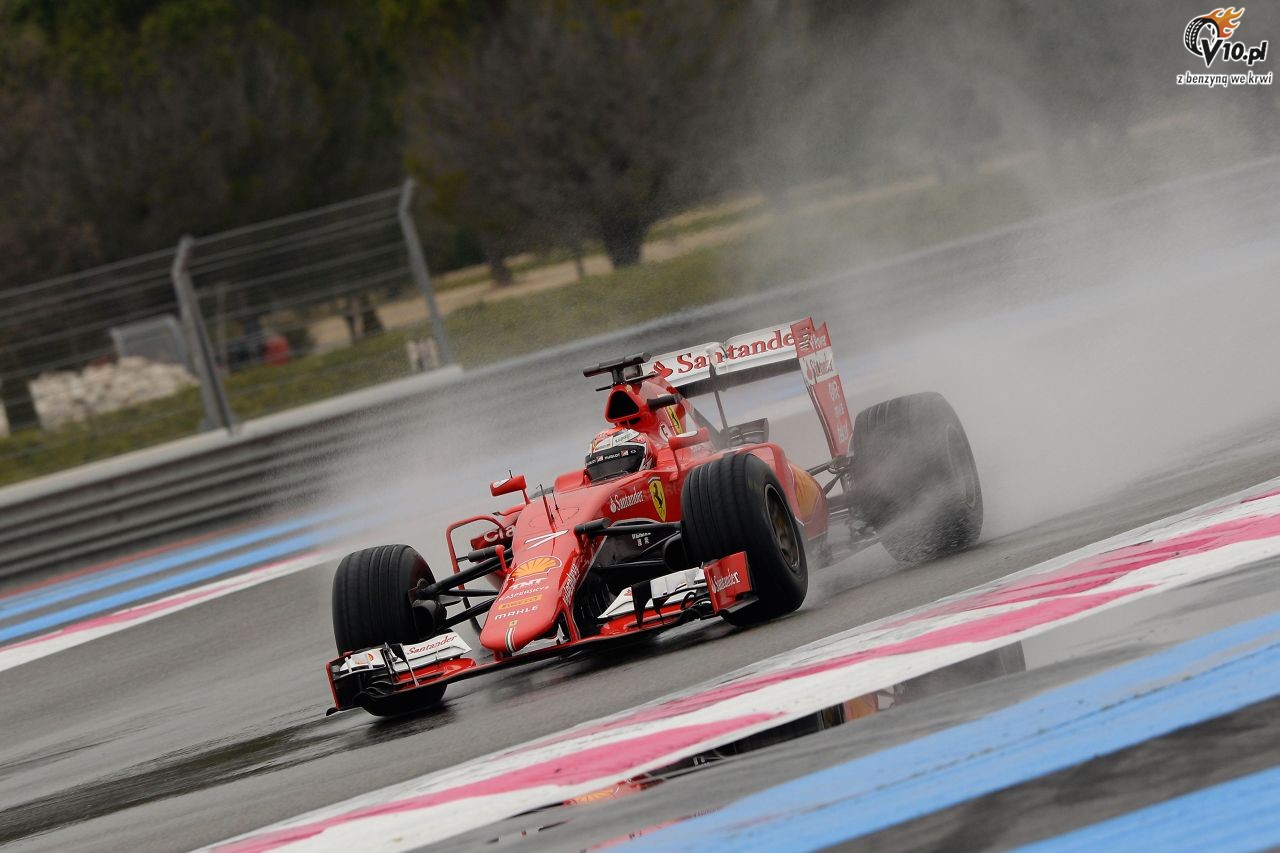 Testy deszczowych opon w F1 na Paul Ricard