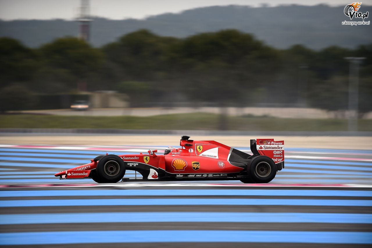 Testy deszczowych opon w F1 na Paul Ricard