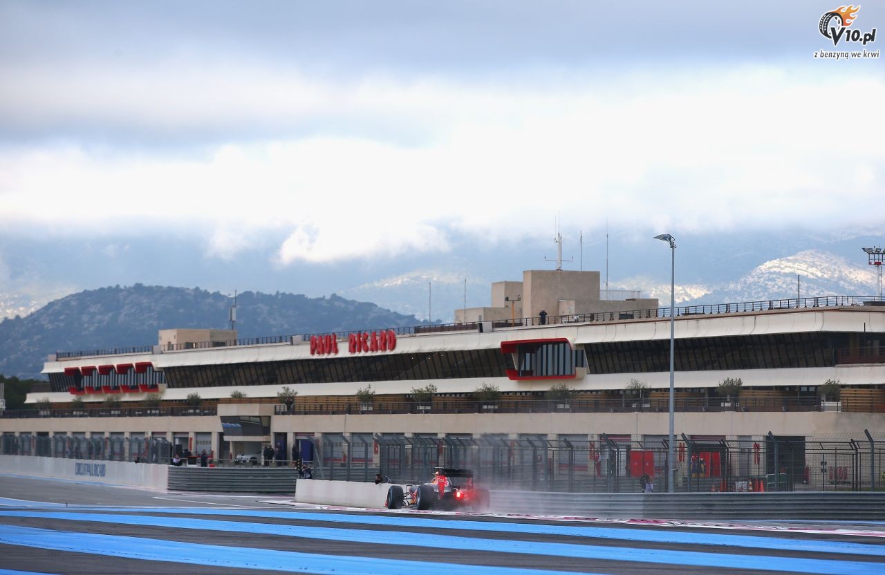 Testy deszczowych opon w F1 na Paul Ricard