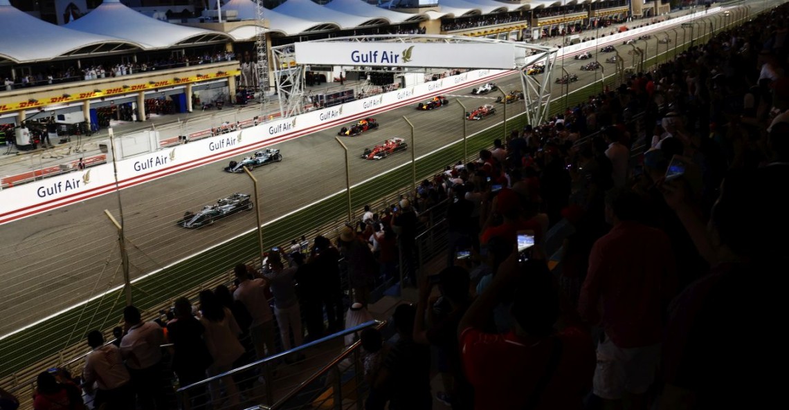 GP Bahrajnu 2018 - ustawienie na starcie wyścigu