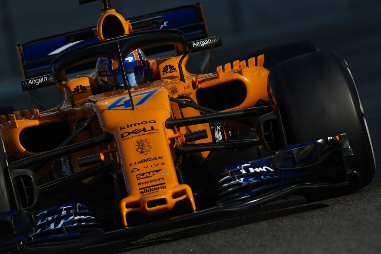 Testy F1 po GP Abu Zabi 2018