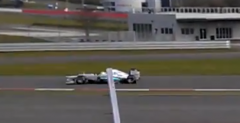 Mercedes jedzi nowym bolidem po torze Silverstone. Zobacz wideo!