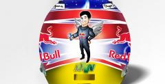 Webber zaoy na GP Singapuru kask zaprojektowany przez fana