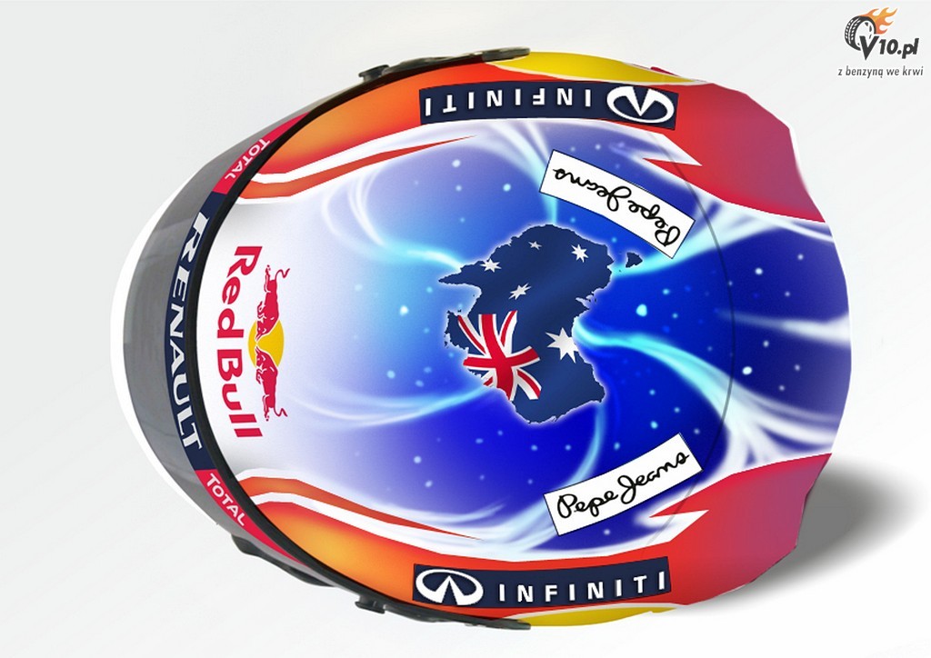 Webber zaoy na GP Singapuru kask zaprojektowany przez fana