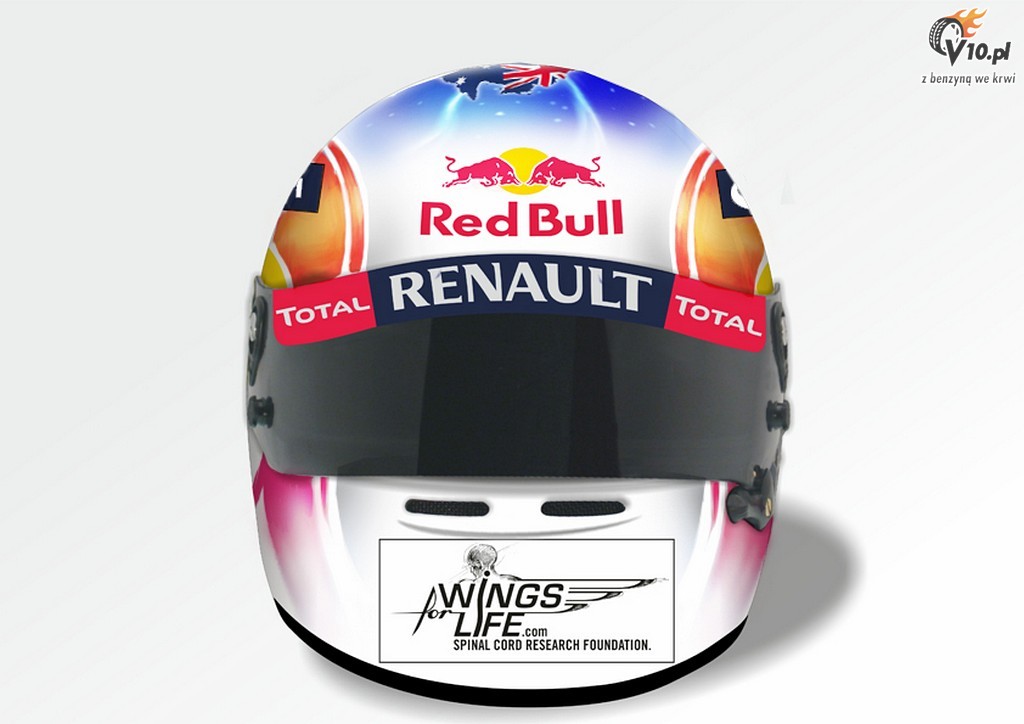 Webber zaoy na GP Singapuru kask zaprojektowany przez fana