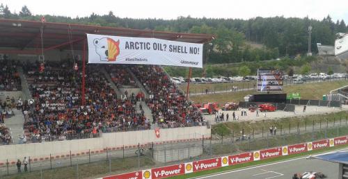 Greenpeace wdaro si na GP Belgii z protestem przeciw Shell