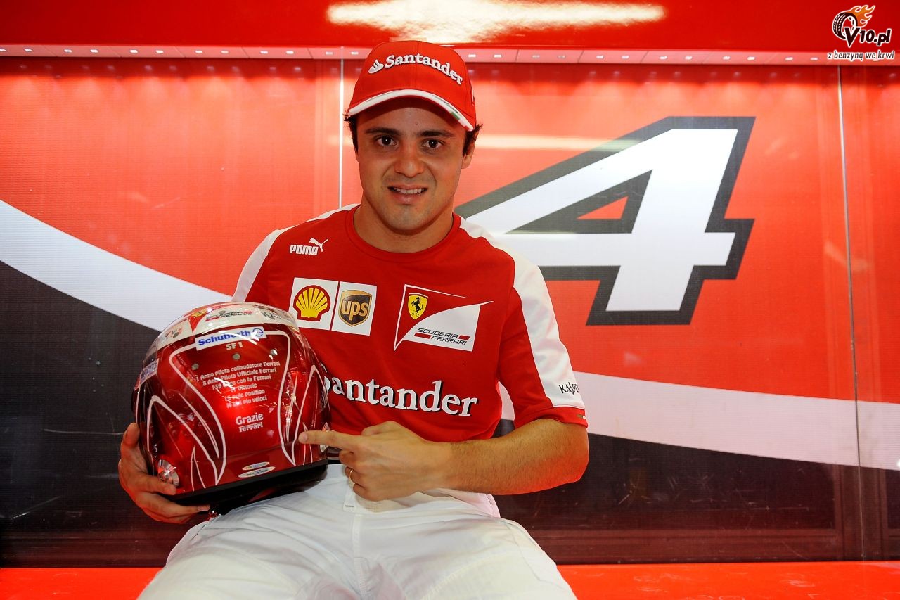 Kask Massy na poegnalny wystp w Ferrari
