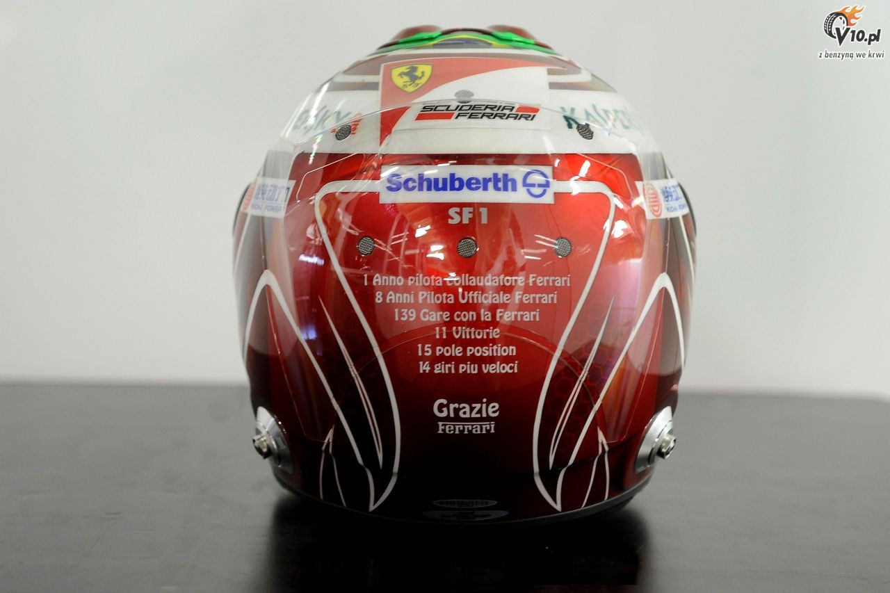 Kask Massy na poegnalny wystp w Ferrari