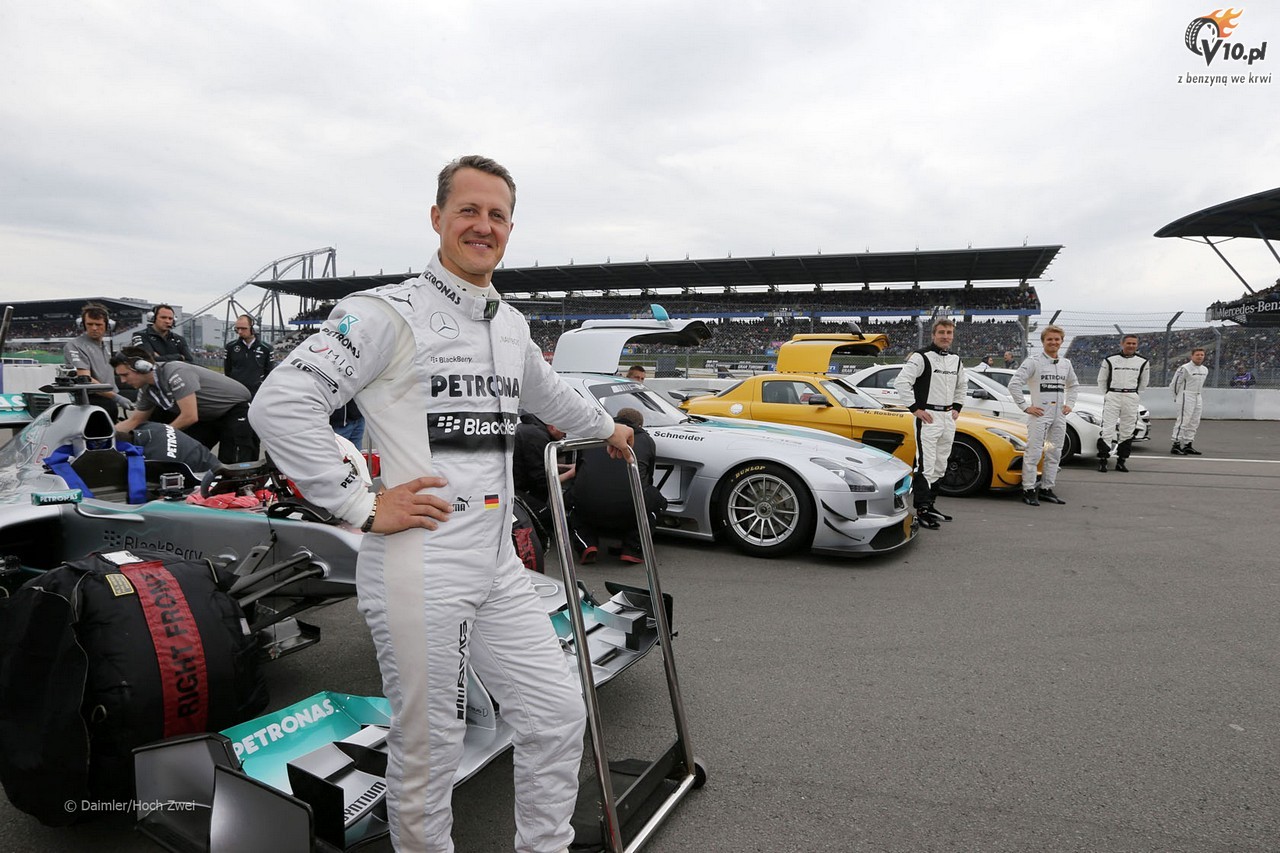 Schumacher przejecha si po Nurburgring Nordschleife bolidem Mercedesa. (video)