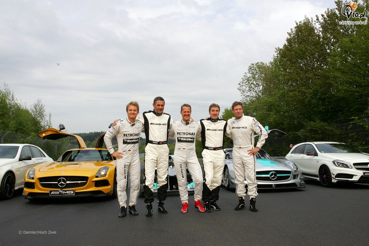 Schumacher przejecha si po Nurburgring Nordschleife bolidem Mercedesa. (video)