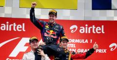 Alain Prost gratuluje Vettelowi wyrwnania jego dorobku