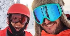Hamilton na snowboardzie z Kenem Blockiem