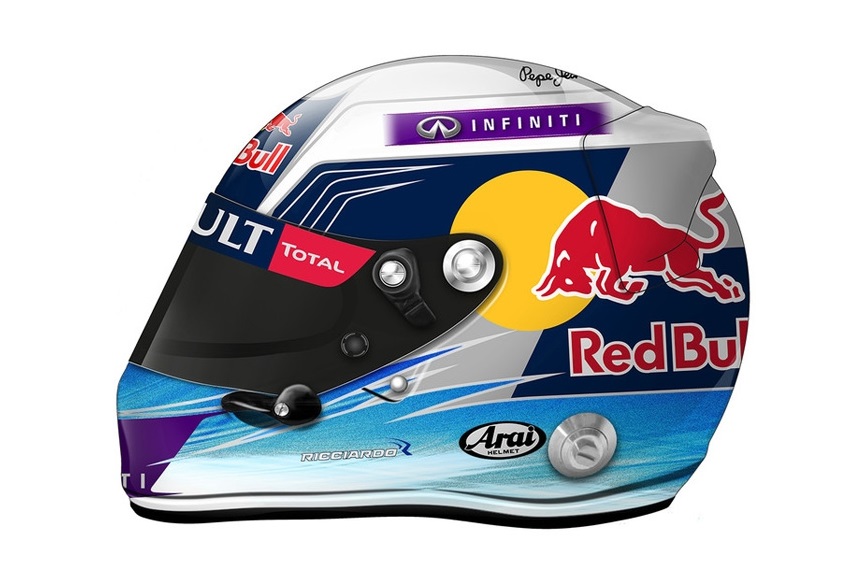 Kask Ricciardo na GP Abu Zabi