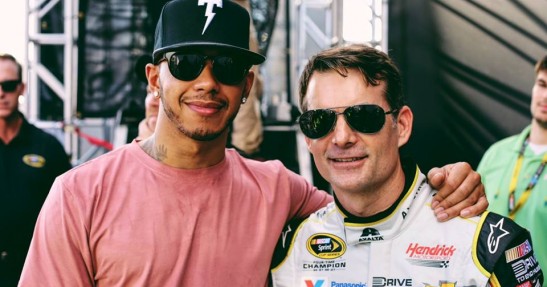 Hamilton na finałowym wyścigu NASCAR