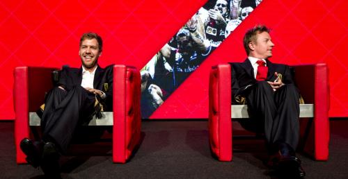 Vettel i Raikkonen ze witecznymi prezentami