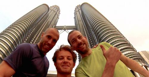 Rosberg wbieg na Petronas Twin Towers