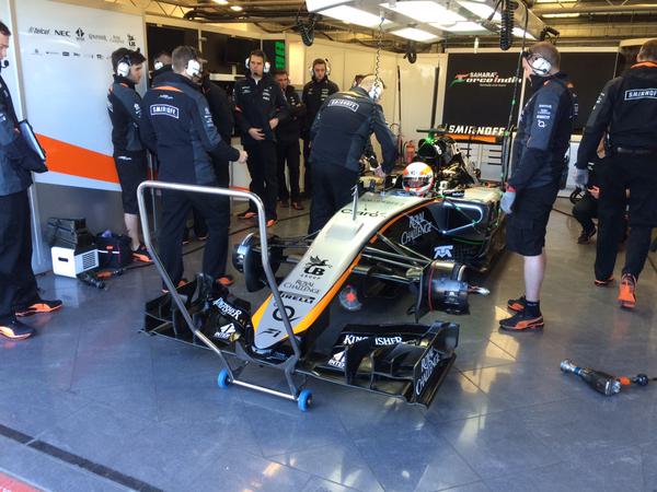 Brundle mia wypadek bolidem Force India