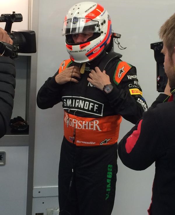 Brundle mia wypadek bolidem Force India